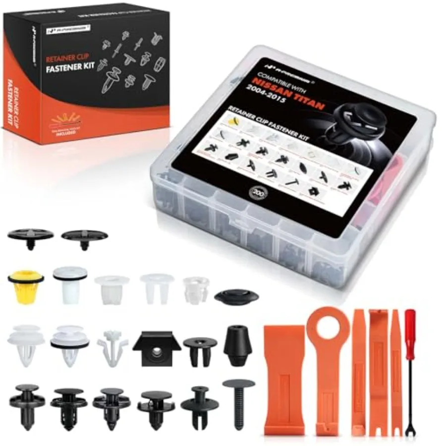 200PCS 20 Sizes/42 oz Bumper Fender Retainer Clips Kit - Compatible with Nissan Titan 2004-2015 - Hood Grill Door Trim Panel Pu
200PCS 20 Sizes/42 oz Bumper Fender Retainer Clips Kit - Compatible with Nissan Titan 2004-2015 - Hood Grill Door Trim Panel Pu