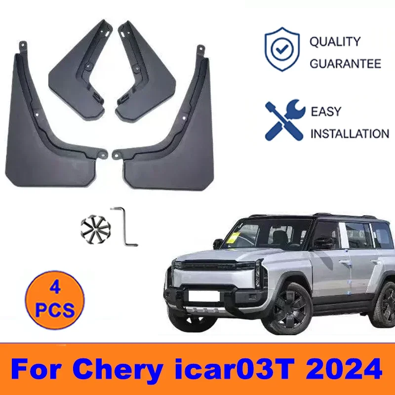 4Pcs Mud Flaps For Chery icar03T 2024 - Splash Guards Front&Rear Wheel Fender Mudguards Car Exterior Protection Accessories
4Pcs Mud Flaps For Chery icar03T 2024 - Splash Guards Front&Rear Wheel Fender Mudguards Car Exterior Protection Accessories