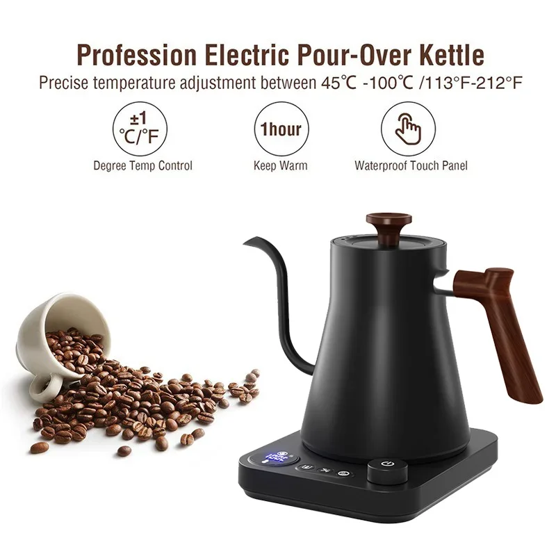 Smart Constant Temperature Electric Kettle Portable Coffee Pot Stainless Steel Gooseneck Travel Kettl Hand Brewing Coffee Pot
Smart Constant Temperature Electric Kettle Portable Coffee Pot Stainless Steel Gooseneck Travel Kettl Hand Brewing Coffee Pot