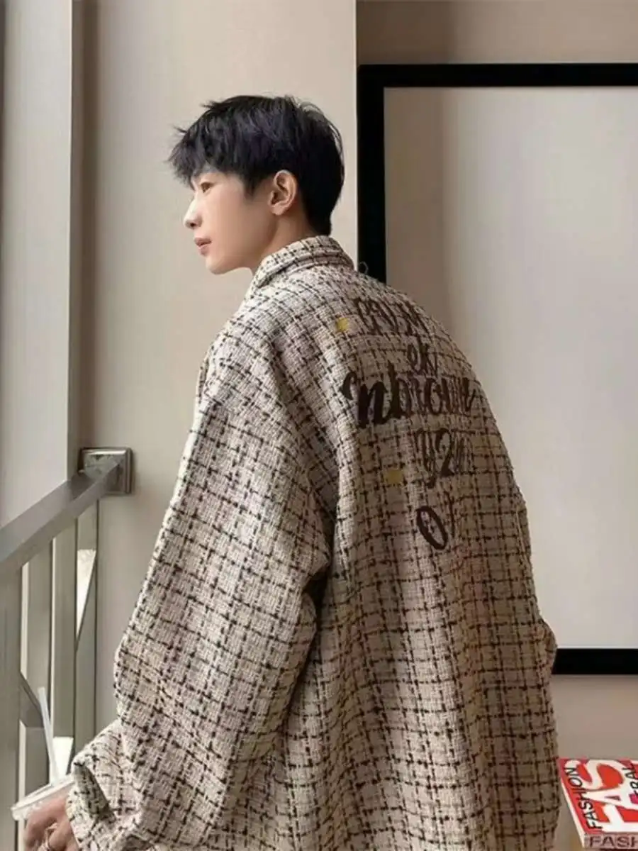 Свободное клетчатое тонкое джинсовое полотенце с вышивкой Long Sve irt, мужская зимняя верхняя одежда, повседневное уличное пальто большого размера
Свободное клетчатое тонкое джинсовое полотенце с вышивкой Long Sve irt, мужская зимняя верхняя одежда, повседневное уличное пальто большого размера