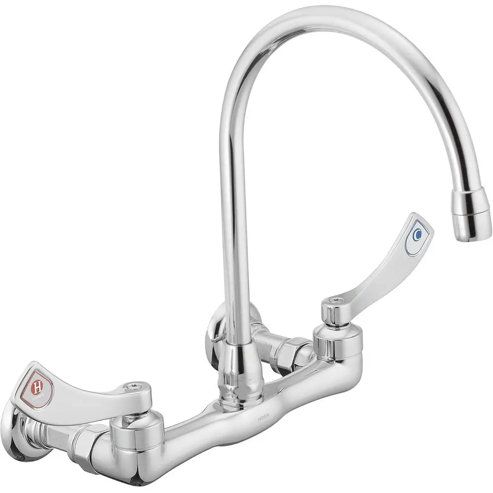 M-DURA Chrome Two-Handle Wall Mount Kitchen or Utility Faucet, 8126
M-DURA Chrome Two-Handle Wall Mount Kitchen or Utility Faucet, 8126