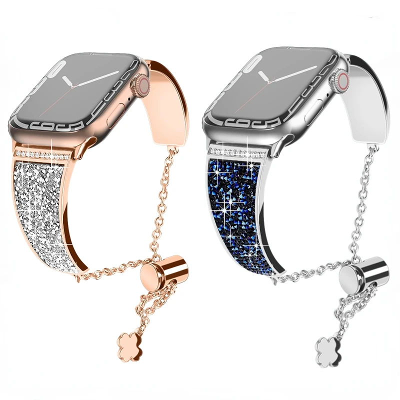 Металлический Алмазный ремешок для Apple watch Ultra 49 мм 8 7 45 мм 41 мм, женский роскошный браслет для iwatch 6 5 3 2 SE 44/42/40 мм
Металлический Алмазный ремешок для Apple watch Ultra 49 мм 8 7 45 мм 41 мм, женский роскошный браслет для iwatch 6 5 3 2 SE 44/42/40 мм