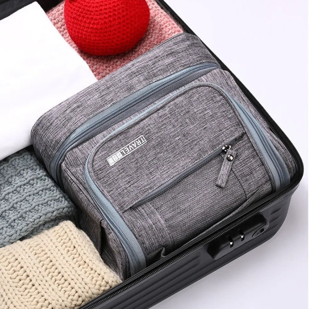 Simple Solid Color Hanging Makeup Bag Multifunctional Oxford Cloth Cosmetic Bag Waterproof Large Capacity Toiletry Bag Travel
Simple Solid Color Hanging Makeup Bag Multifunctional Oxford Cloth Cosmetic Bag Waterproof Large Capacity Toiletry Bag Travel