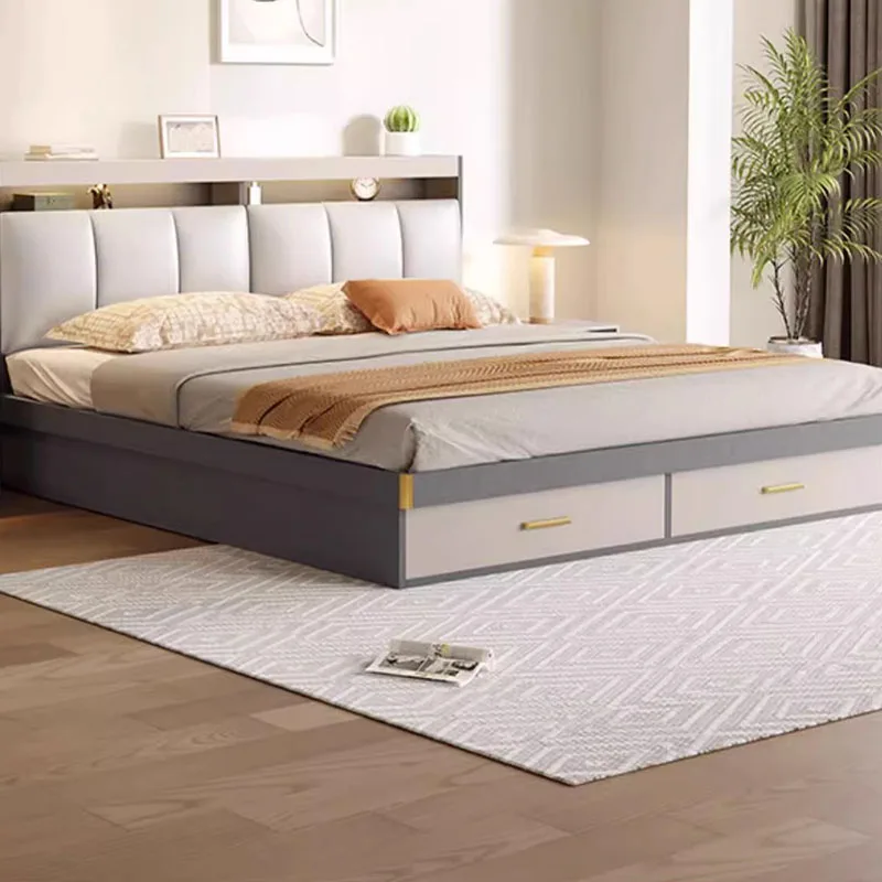 Master High End Simple Bed Light Luxury Modern Storage Bedroom Double Bed Sleeping Small Muebles Para Dormitorio Furniture
Master High End Simple Bed Light Luxury Modern Storage Bedroom Double Bed Sleeping Small Muebles Para Dormitorio Furniture