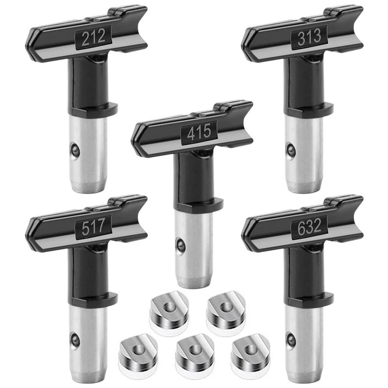 5 Pcs Spray Tips Reversible Spray Tip Airless Spray Nozzles For Airless Paint Sprayer
5 Pcs Spray Tips Reversible Spray Tip Airless Spray Nozzles For Airless Paint Sprayer
