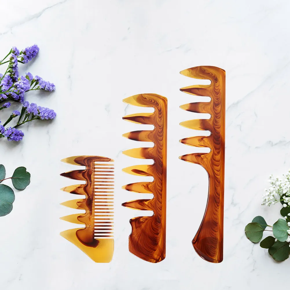 3Pcs Amber Color Fork Comb Set Smooth Polished Teeth Hair Comb for Men Hair Spray Even Application Portable Scalp Massage Tool
3Pcs Amber Color Fork Comb Set Smooth Polished Teeth Hair Comb for Men Hair Spray Even Application Portable Scalp Massage Tool