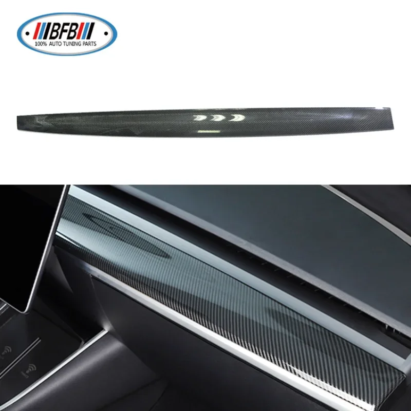 For Tesla Model3 Real Dry Carbon Fiber Dashboard center Panel cover Protection Trend Decorative Frame Cover Accessories
For Tesla Model3 Real Dry Carbon Fiber Dashboard center Panel cover Protection Trend Decorative Frame Cover Accessories