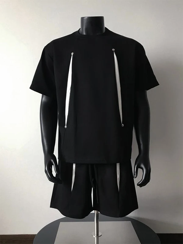 American High Street Deconstructed ort Sve T-irt Baskeall orm Set Casual orts for Men Summer Polyester Fiber
American High Street Deconstructed ort Sve T-irt Baskeall orm Set Casual orts for Men Summer Polyester Fiber