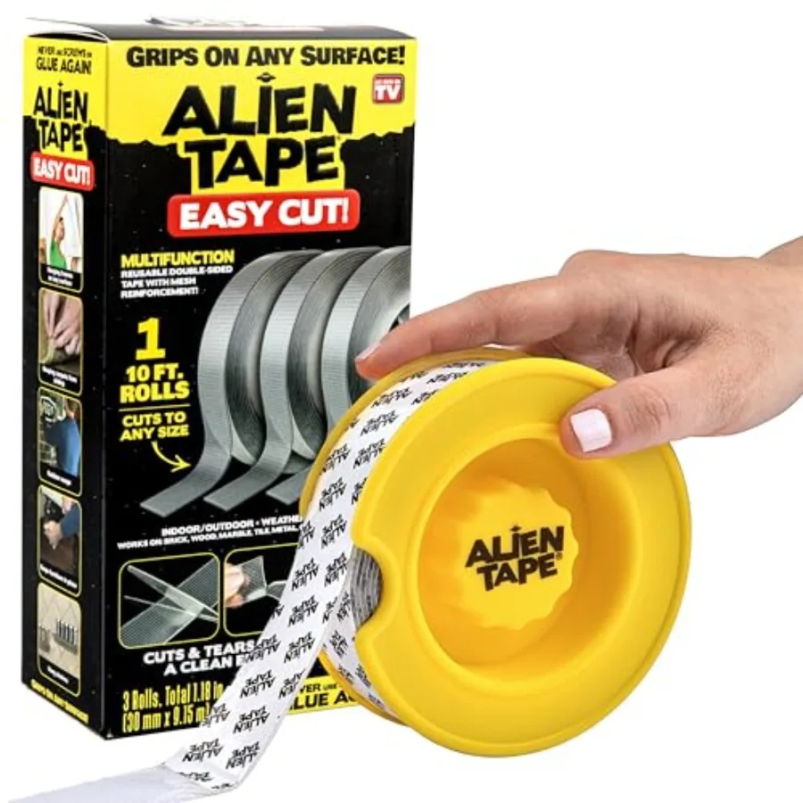 Alien Tape EZ Cut Easy Cut Double-Sided Mounting Tape, 10ft - Pre-Cut Grids for Hassle-Free Cutting, Strong Adhesive, Multi-Sur
Alien Tape EZ Cut Easy Cut Double-Sided Mounting Tape, 10ft - Pre-Cut Grids for Hassle-Free Cutting, Strong Adhesive, Multi-Sur