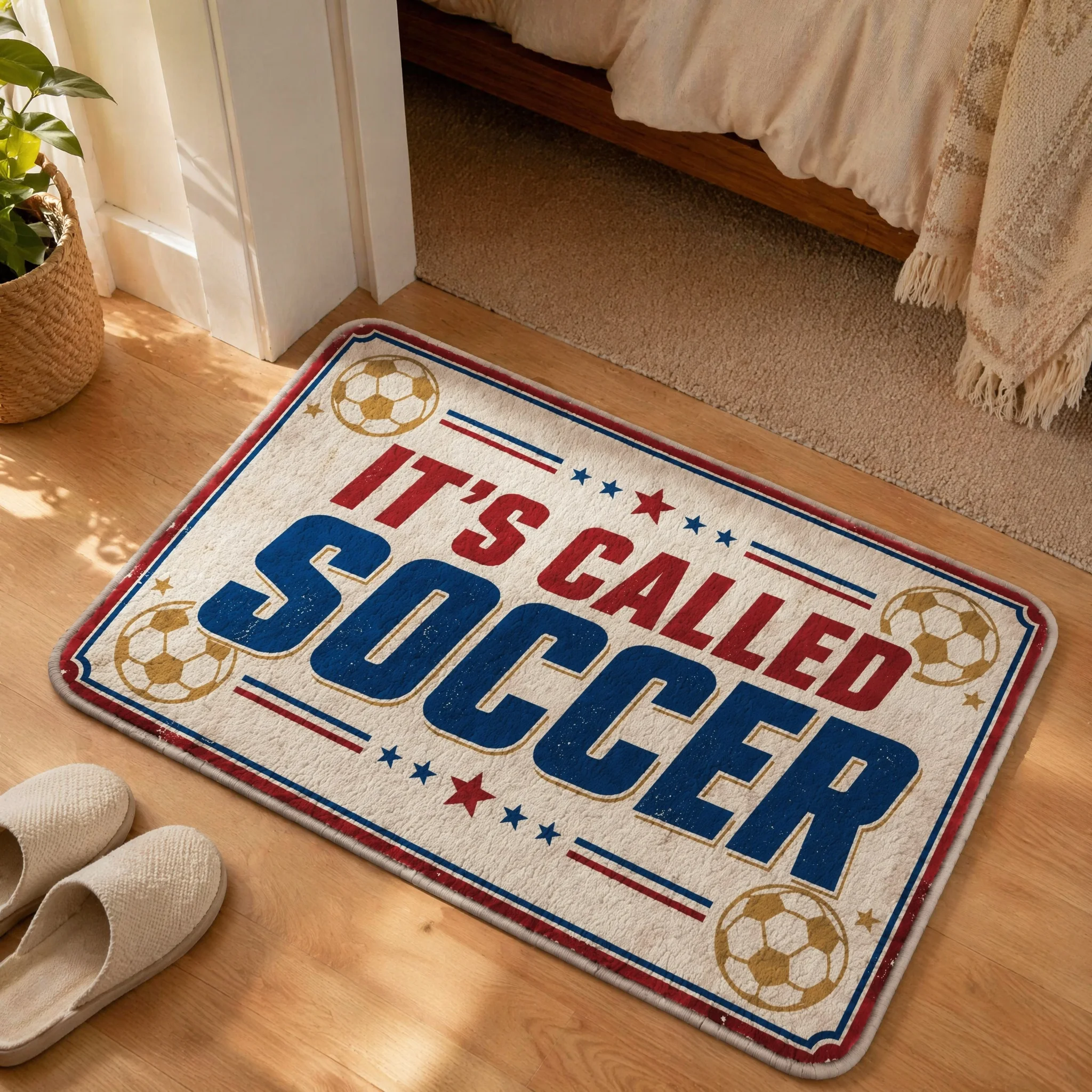 Vintage Soccer Banner Floor Mat, Suitable For Decorating Living Rooms And Bedroom Entrances, A Unique Holiday Gift
Vintage Soccer Banner Floor Mat, Suitable For Decorating Living Rooms And Bedroom Entrances, A Unique Holiday Gift