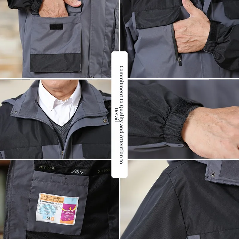 Spring Autumn Light Loose Men's Jaet Middle Aged And ly Fce Lined Workwear Coat Youthful Sle Multiple kets
Spring Autumn Light Loose Men's Jaet Middle Aged And ly Fce Lined Workwear Coat Youthful Sle Multiple kets