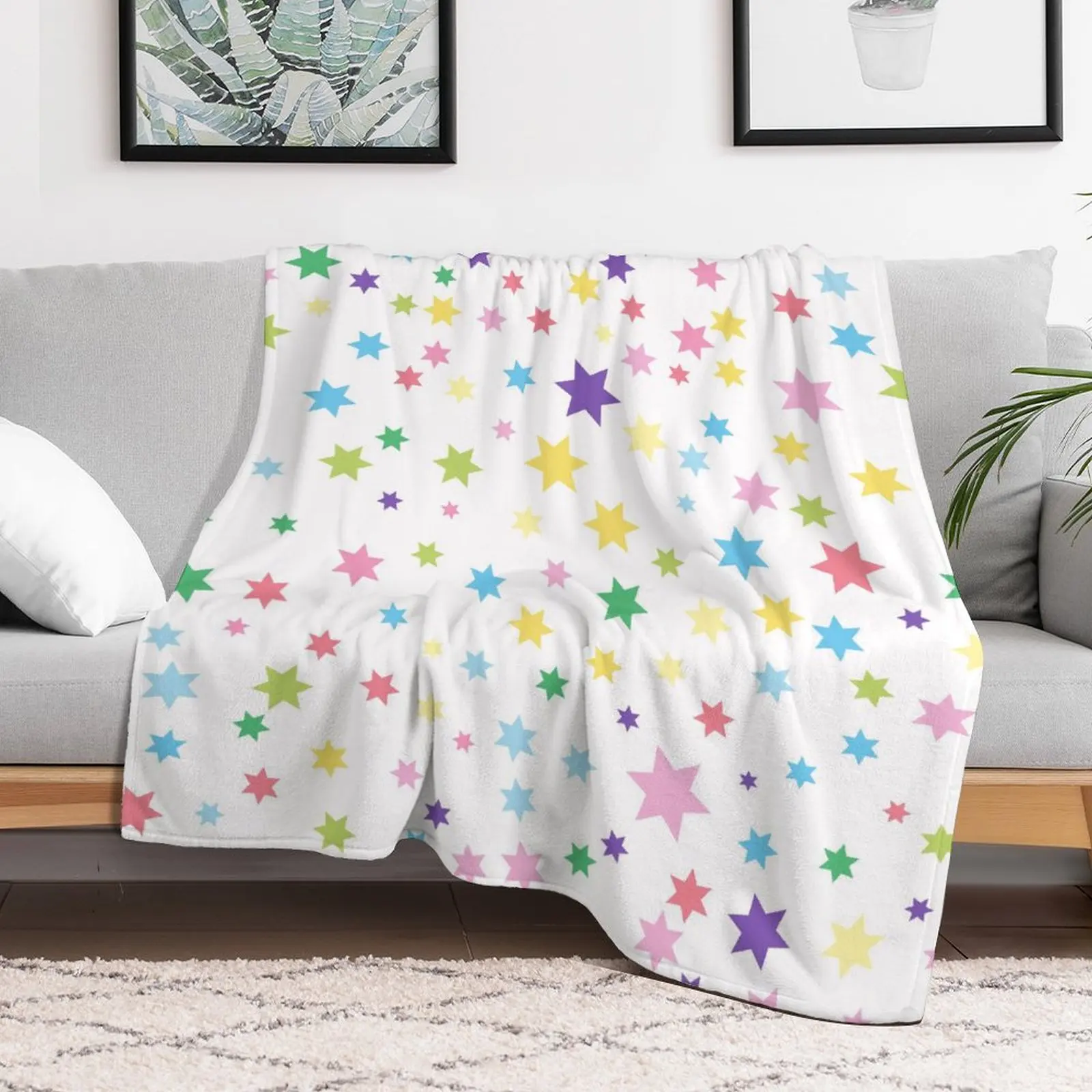 Colorful Geometric Patterns Of Stars Blanket, Bedding Sofa Blanket, Flannel Warm And Comfortable Air Conditioning Blanket
Colorful Geometric Patterns Of Stars Blanket, Bedding Sofa Blanket, Flannel Warm And Comfortable Air Conditioning Blanket