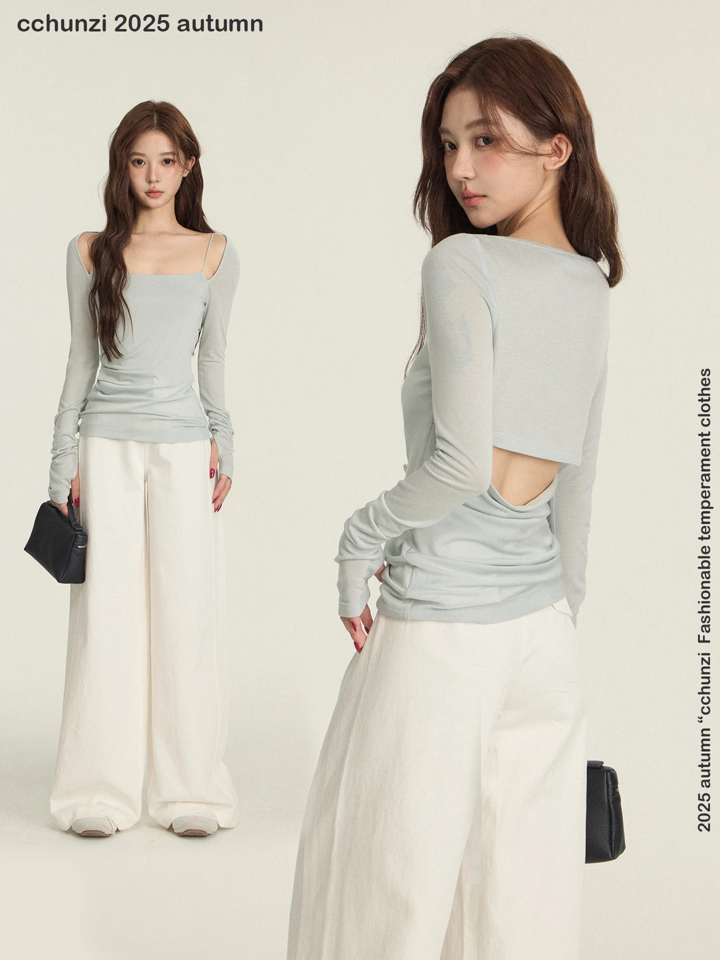 Buleng Women's Long Sve T-irt Silk Underwear Fake Two-Piece Base irt Korean Sle Commute Pure Color Slim Fit Bal
Buleng Women's Long Sve T-irt Silk Underwear Fake Two-Piece Base irt Korean Sle Commute Pure Color Slim Fit Bal