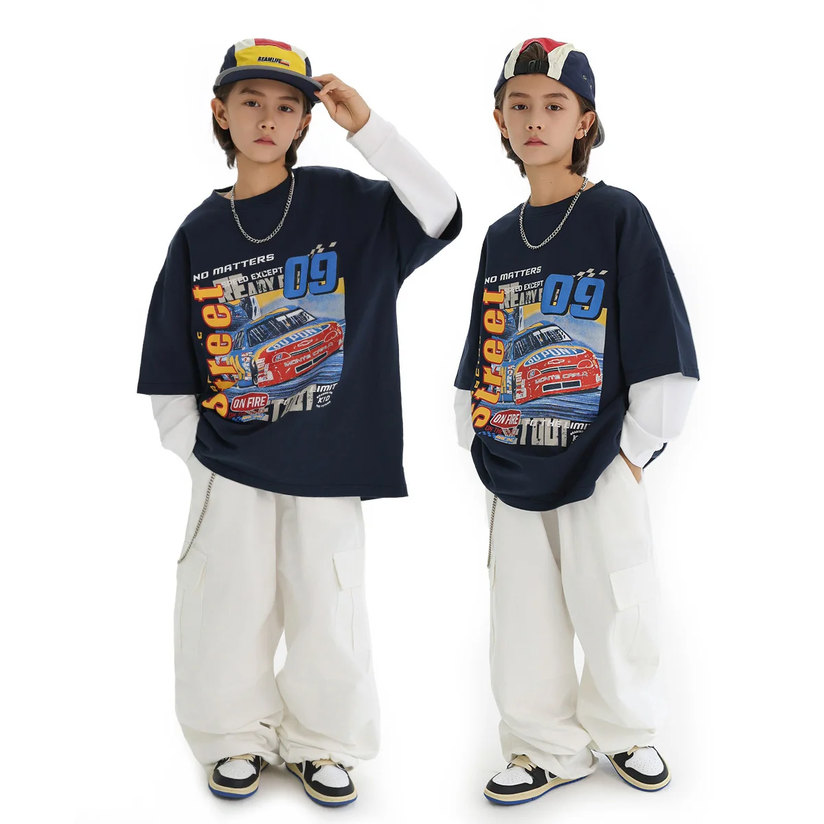 New Children Hip Hop Clothes Jazz Dance Performance Costumes For Boys Black T-Shirt Cargo Pants Suit Girls Street Dance DN21854
New Children Hip Hop Clothes Jazz Dance Performance Costumes For Boys Black T-Shirt Cargo Pants Suit Girls Street Dance DN21854