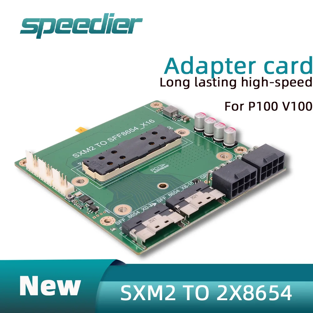 SXM2 To SFF-8654 Adapter Card Board Riser for Nvidia P100 V100 GPU Graphics Card Server Automatic Fan Control Management Cooler
SXM2 To SFF-8654 Adapter Card Board Riser for Nvidia P100 V100 GPU Graphics Card Server Automatic Fan Control Management Cooler
