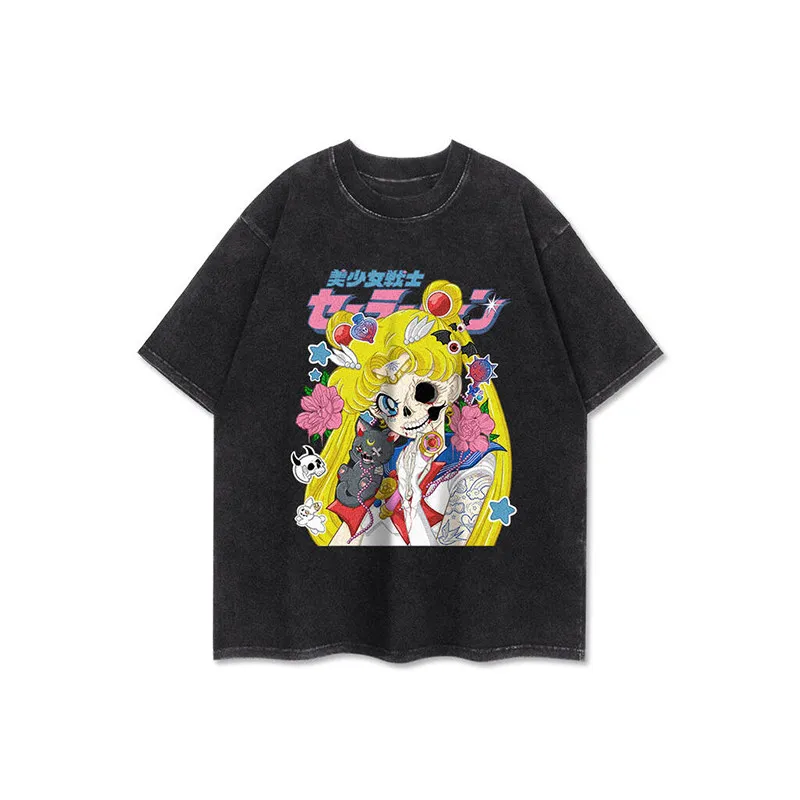 Beautiful Girl Warrior Moon Hare Surrounding High Street Washed Short Sleeved T-shirt for Men and Women Loose T-shirt
Beautiful Girl Warrior Moon Hare Surrounding High Street Washed Short Sleeved T-shirt for Men and Women Loose T-shirt