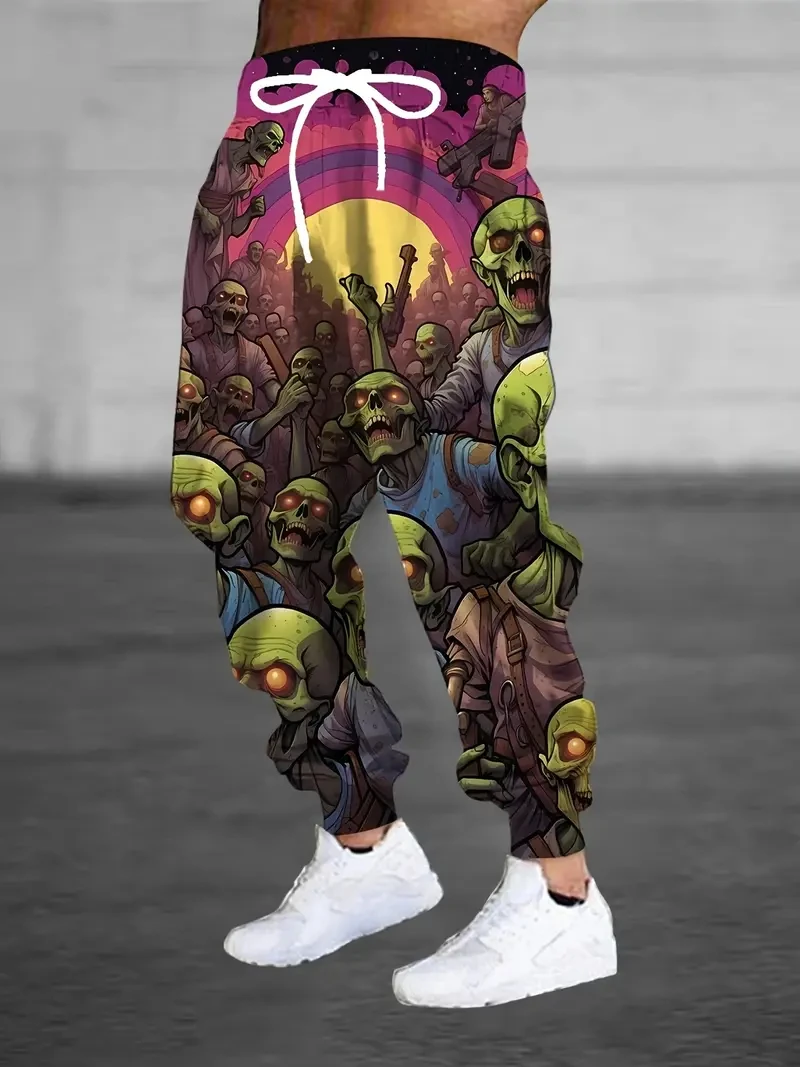 2025 new men's casual pants 3D zombie print jogging pants 100% polyester light elastic rope with pocket sweatpants
2025 new men's casual pants 3D zombie print jogging pants 100% polyester light elastic rope with pocket sweatpants
