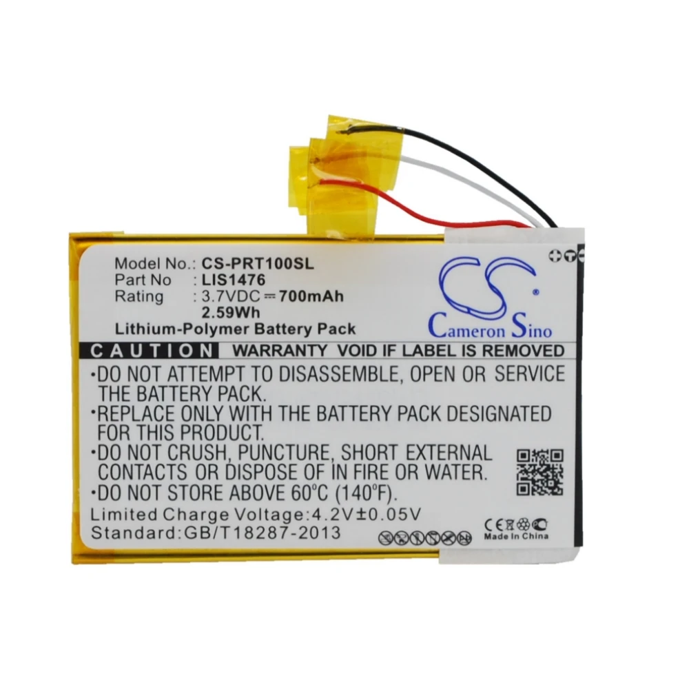 Li-Polymer E-book, E-reader Battery for Sony, 3.7V, 700mAh, Compatible Models: PRS-T1, PRS-T2, PRS-T3, PRS-T3E, PRS-T3S
Li-Polymer E-book, E-reader Battery for Sony, 3.7V, 700mAh, Compatible Models: PRS-T1, PRS-T2, PRS-T3, PRS-T3E, PRS-T3S