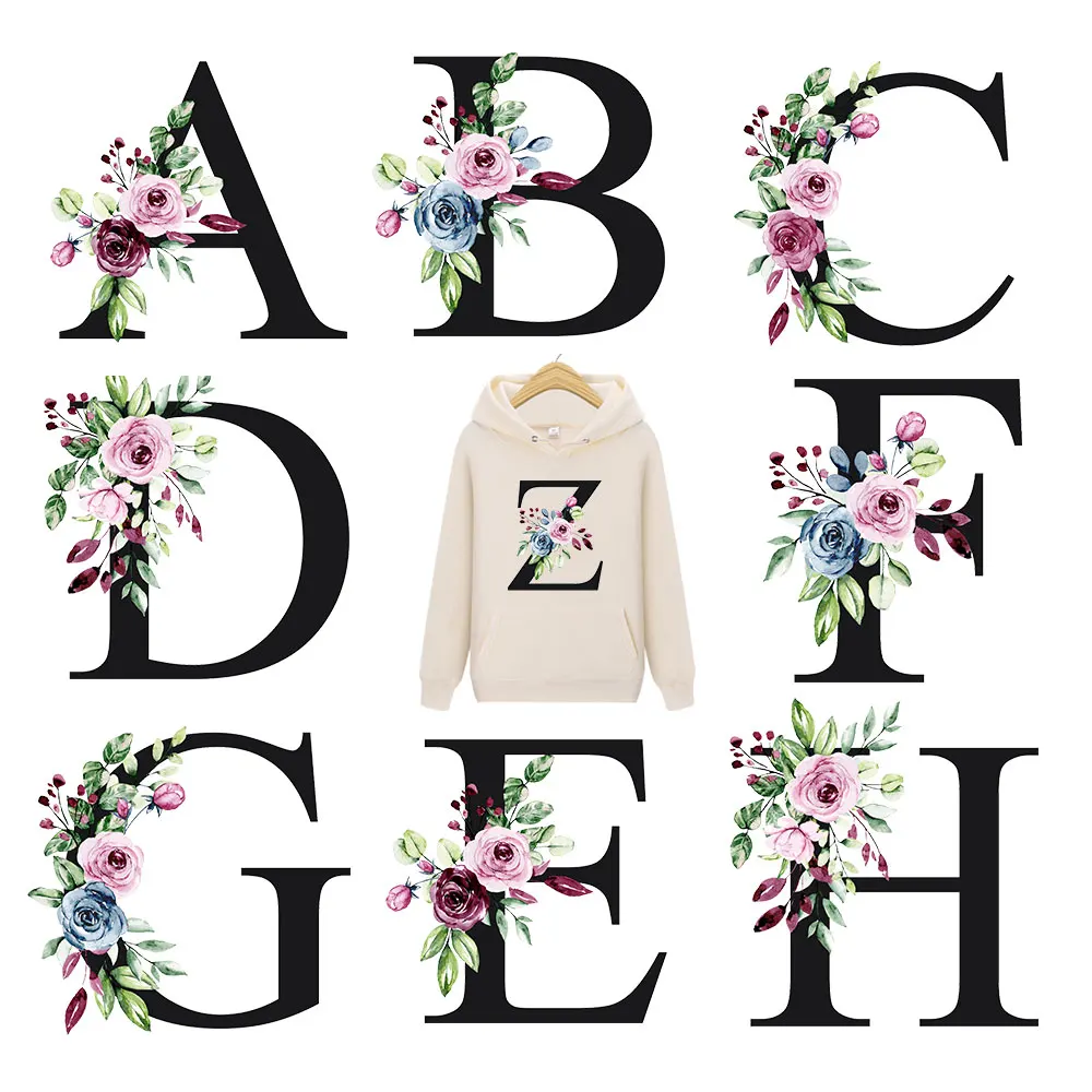 Beautiful Alphabet With Flower Heat Transfer For Clothes Pillow Patches Iron Sticker On Bag Diy A-level Washable Decal
Beautiful Alphabet With Flower Heat Transfer For Clothes Pillow Patches Iron Sticker On Bag Diy A-level Washable Decal