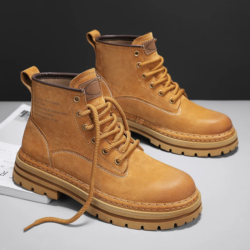 2025 New Men's Big Yellow Boots Durable Anti - Skid Sole High - Top Chunky Sole Winter Fleece Lined British Work Boots Motorcycl
2025 New Men's Big Yellow Boots Durable Anti - Skid Sole High - Top Chunky Sole Winter Fleece Lined British Work Boots Motorcycl