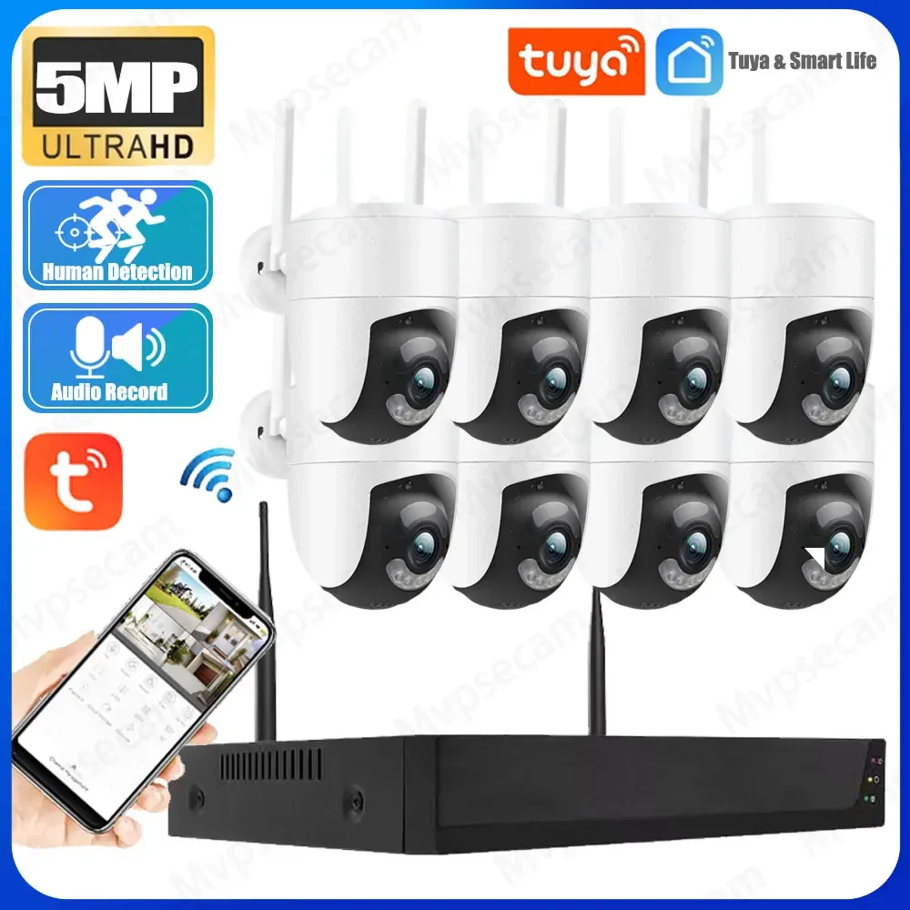 Беспроводная 5-мегапиксельная 8-канальная Wi-Fi IP-камера NVR двусторонняя аудиосистема видеонаблюдения Tuya умная камера с автоматическим отслеживанием наружная система видеонаблюдения
Беспроводная 5-мегапиксельная 8-канальная Wi-Fi IP-камера NVR двусторонняя аудиосистема видеонаблюдения Tuya умная камера с автоматическим отслеживанием наружная система видеонаблюдения