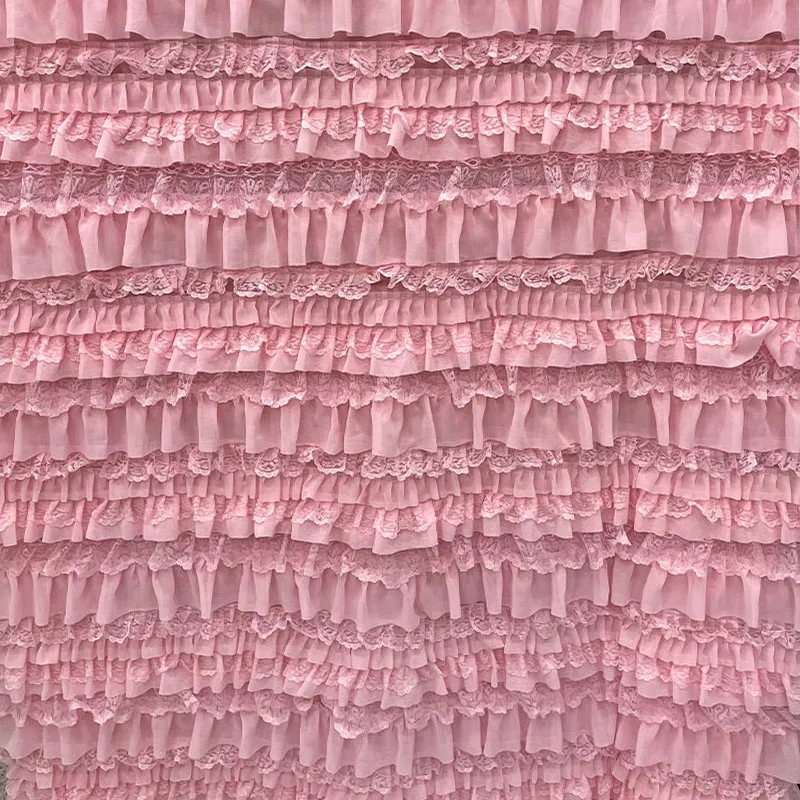 French fashion mesh fabric, multi-layer lace trim, wavy chiffon, high-quality African handcrafted cake dress, beach dress fabric
French fashion mesh fabric, multi-layer lace trim, wavy chiffon, high-quality African handcrafted cake dress, beach dress fabric