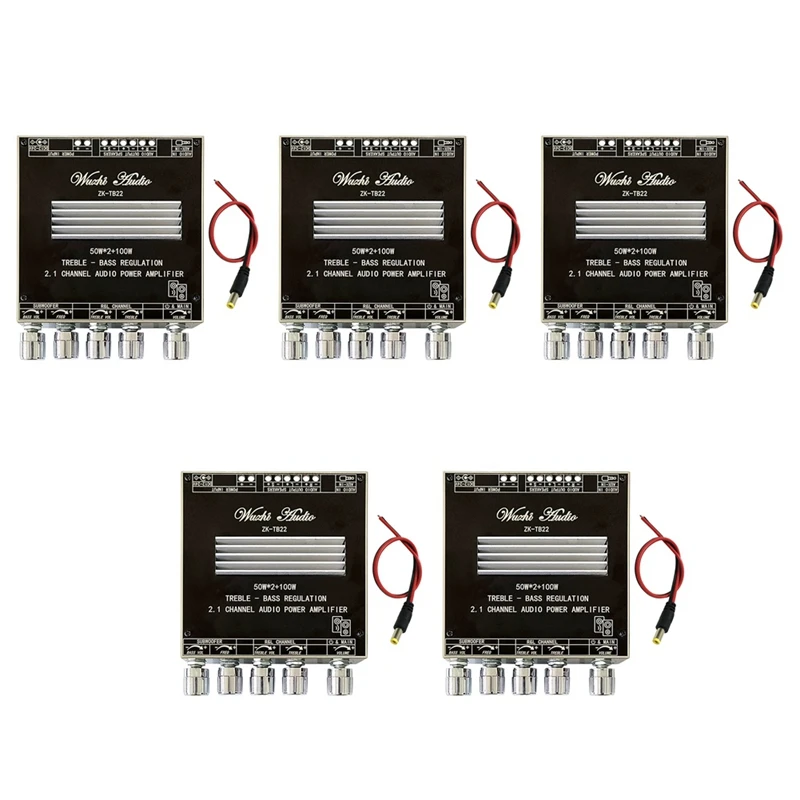 【Hot Cake】5X ZK-TB22 2.1 Channel Bluetooth 5.1 Amplifier Board With DIY Case+DC Cable TPA3116D2 50Wx2+100W
【Hot Cake】5X ZK-TB22 2.1 Channel Bluetooth 5.1 Amplifier Board With DIY Case+DC Cable TPA3116D2 50Wx2+100W