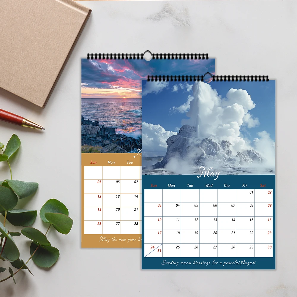 Настенный календарь с природным пейзажем, 1 шт., живописная тема, 12 разных дизайнов, подходит в подарок на дни рождения, Рождество и Новый год
Настенный календарь с природным пейзажем, 1 шт., живописная тема, 12 разных дизайнов, подходит в подарок на дни рождения, Рождество и Новый год