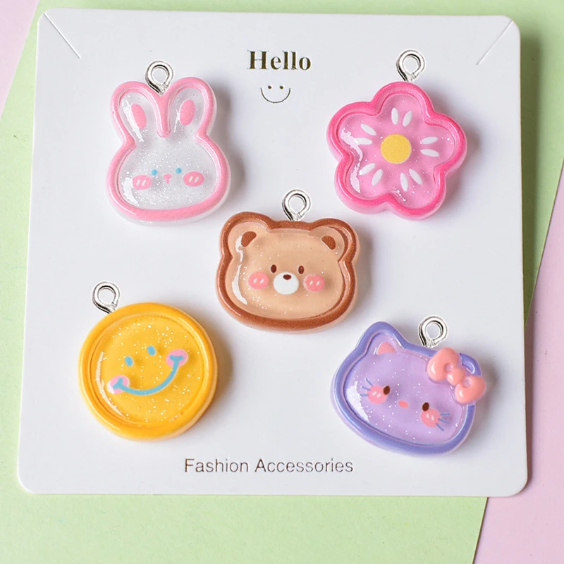 10Pcs Kawaii Annimal Flower Rabbit Resin Charms Girl Earrings Necklace Decoration Pendant DIY Keychain Jewelry Making Accessoris
10Pcs Kawaii Annimal Flower Rabbit Resin Charms Girl Earrings Necklace Decoration Pendant DIY Keychain Jewelry Making Accessoris