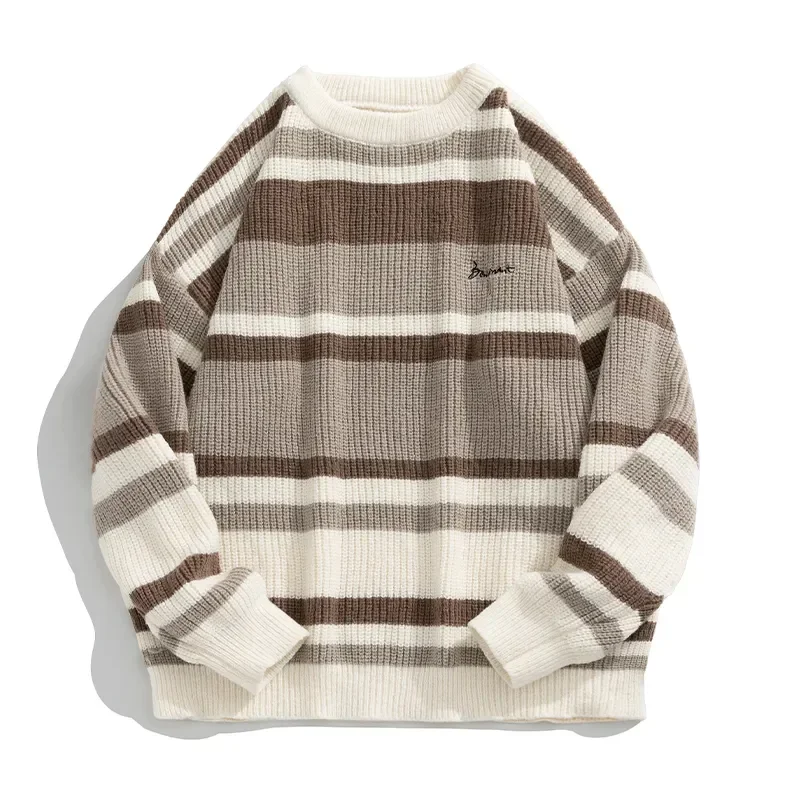 Autumn Winter Men Sweaters Stripe Embroidery Knitting Pullover Korean Fashion Streetwear Men's Clothing 2023 NEW Sweater Male
Autumn Winter Men Sweaters Stripe Embroidery Knitting Pullover Korean Fashion Streetwear Men's Clothing 2023 NEW Sweater Male