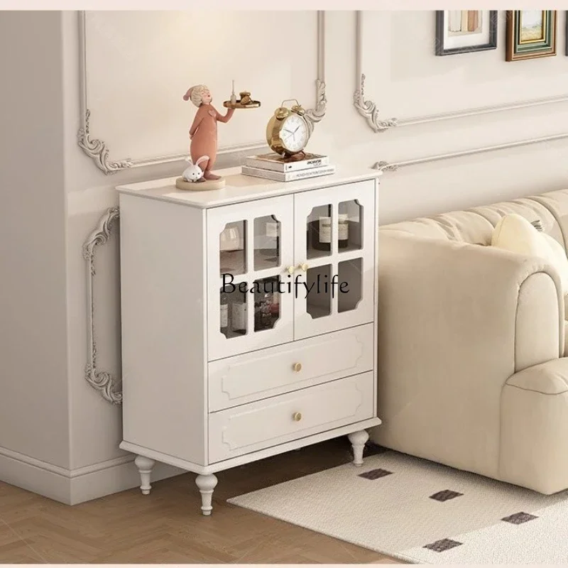 09 French-style Living Room Wall-mounted Sideboard Glass Door Sofa Storage Cabinet for Small
09 French-style Living Room Wall-mounted Sideboard Glass Door Sofa Storage Cabinet for Small