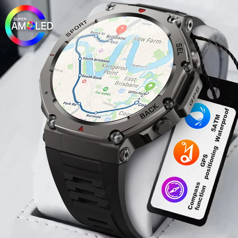 LIGE GPS Sports Tracker Outdoor Smart Watch Men 1.43" AMOLED LED Compass Flashlight 100+ Sports Smartwatch For Huawei Xiaomi
LIGE GPS Sports Tracker Outdoor Smart Watch Men 1.43" AMOLED LED Compass Flashlight 100+ Sports Smartwatch For Huawei Xiaomi