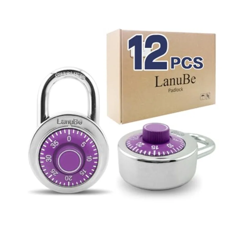 Standard Dial Combination Lock, 2 in. Wide, with Different Combinations, Turnplate, Pack of 12; Lock for School, Employee, Gym
Standard Dial Combination Lock, 2 in. Wide, with Different Combinations, Turnplate, Pack of 12; Lock for School, Employee, Gym