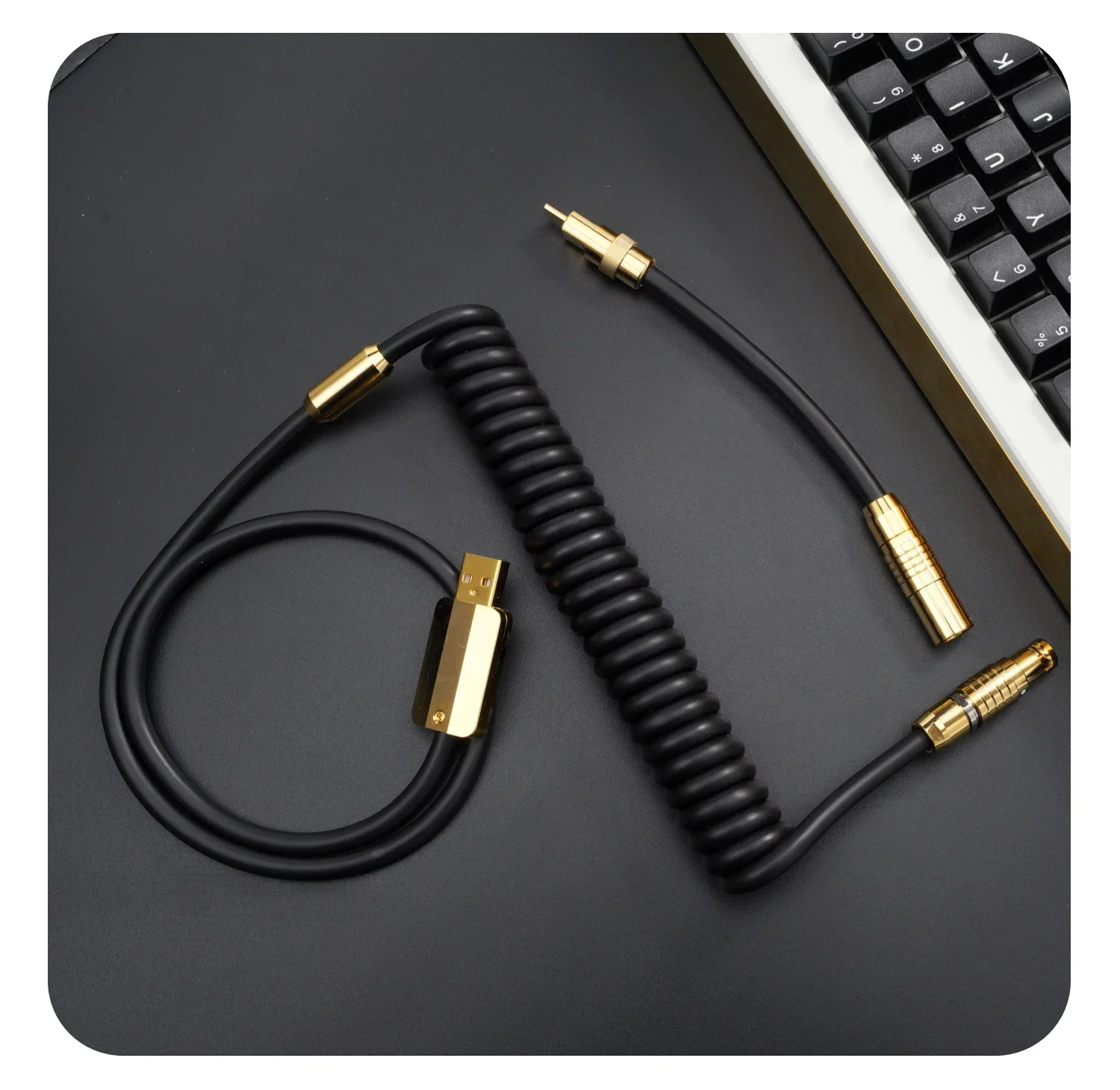 GeekCable Ручная работа DIY Индивидуальная компьютерная механическая клавиатура Кабель для передачи данных Гиперэластичная золотая фурнитура Туман Черный
GeekCable Ручная работа DIY Индивидуальная компьютерная механическая клавиатура Кабель для передачи данных Гиперэластичная золотая фурнитура Туман Черный