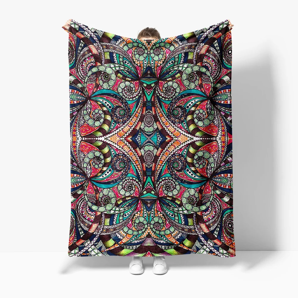 Psychedelic Tribal Pattern Blanket Colorful Ethnic Bed Cover Abstract Geometric Print Throw Blanket for Sofa Couch Decoration
Psychedelic Tribal Pattern Blanket Colorful Ethnic Bed Cover Abstract Geometric Print Throw Blanket for Sofa Couch Decoration