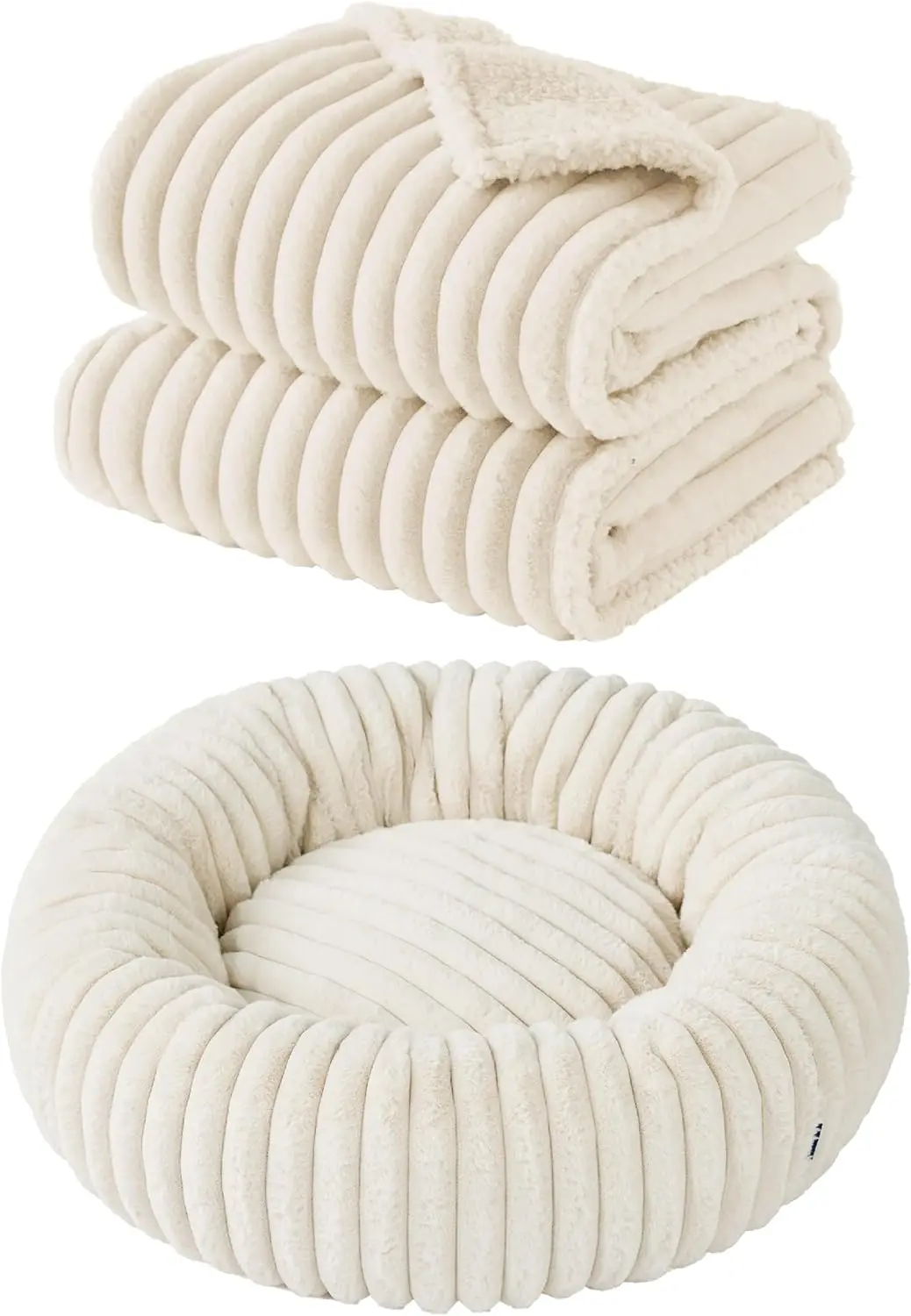 Donut Large Dog Bed 23x23x7 inches with Waterproof Dog Blankets for Medium Dogs 25'x35', Cream
Donut Large Dog Bed 23x23x7 inches with Waterproof Dog Blankets for Medium Dogs 25'x35', Cream