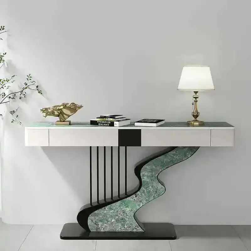 Semi-circular Slate Console Tables for Living Room Modern Creative Fashion Wall Hall Porch Decorative Cabinet Entrance Furniture
Semi-circular Slate Console Tables for Living Room Modern Creative Fashion Wall Hall Porch Decorative Cabinet Entrance Furniture