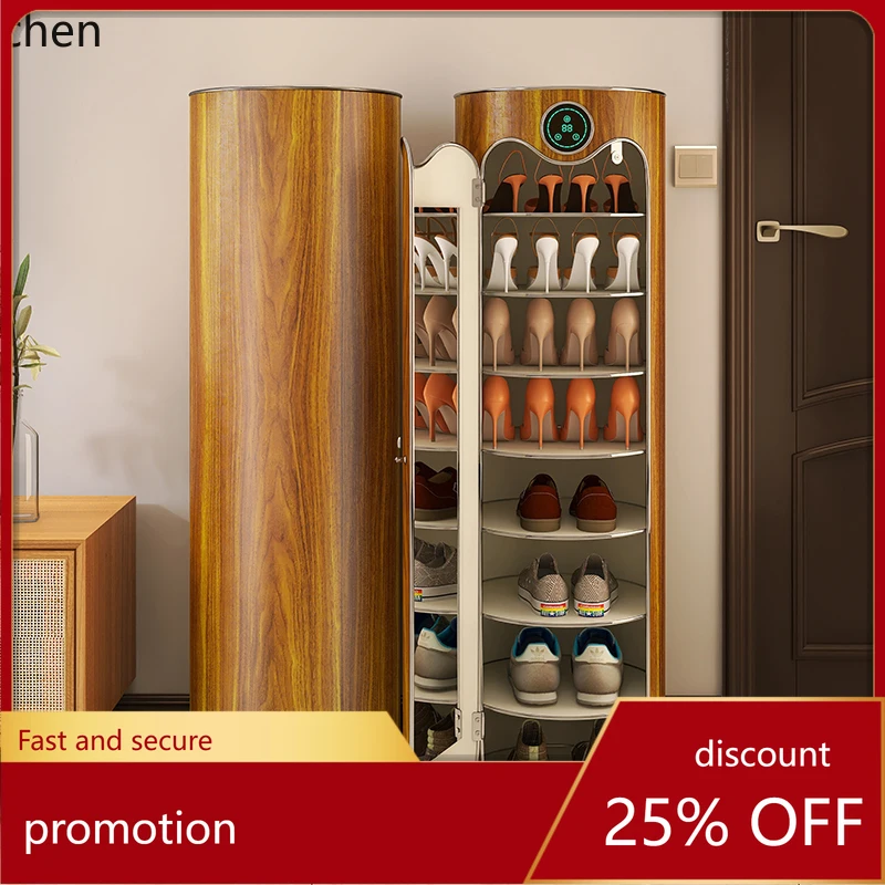 CZ Shoe Cabinet for Home Entrance Hallway High Standing Artistic with Round Mirror Staircase Corner Disinfection Storage Cabinet
CZ Shoe Cabinet for Home Entrance Hallway High Standing Artistic with Round Mirror Staircase Corner Disinfection Storage Cabinet