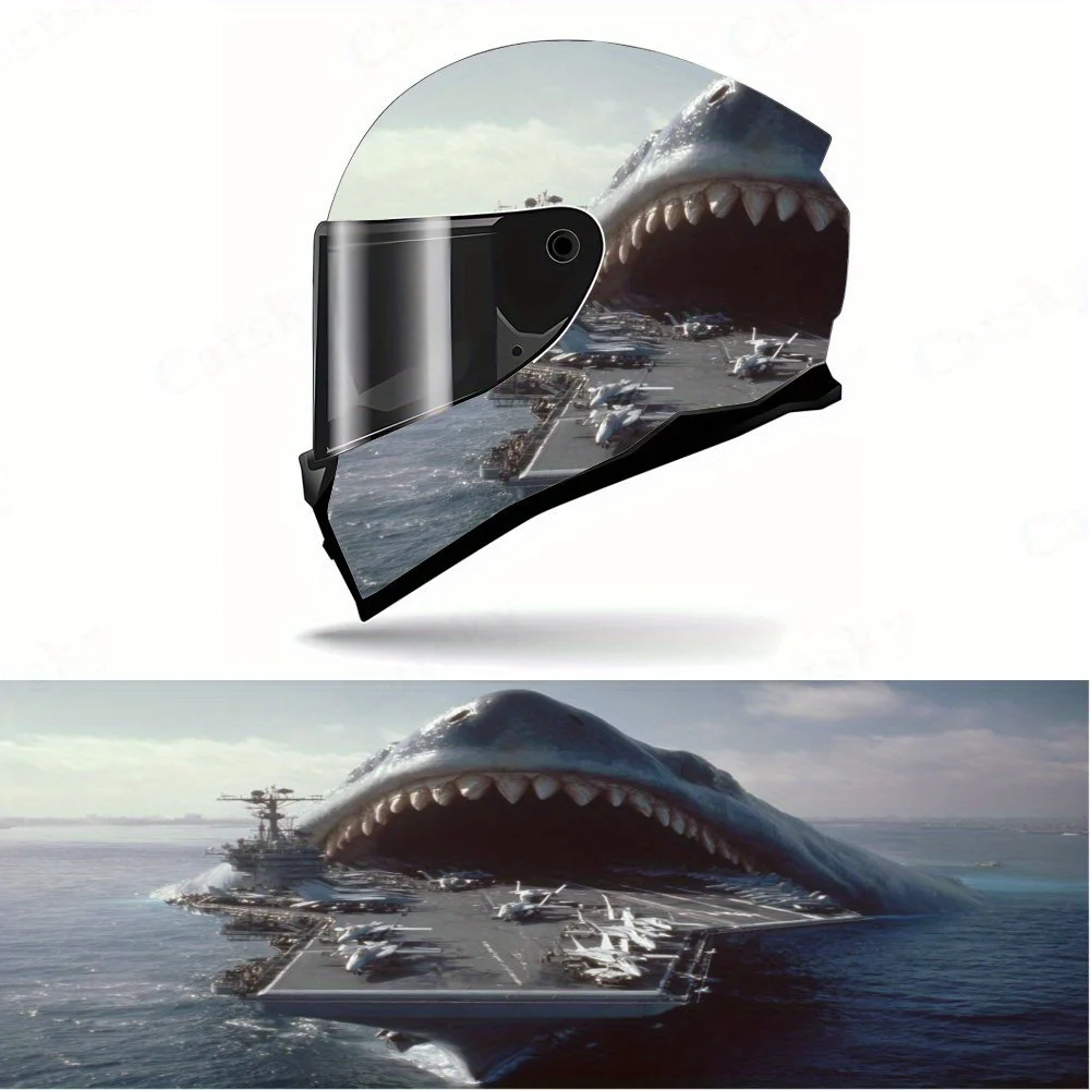 Shark and Naval Fleet Full Face Helmet Decals - Durable and Waterproof PVC, self-adhesive Motorcycle Racing Helmet Aesthetic Sti
Shark and Naval Fleet Full Face Helmet Decals - Durable and Waterproof PVC, self-adhesive Motorcycle Racing Helmet Aesthetic Sti