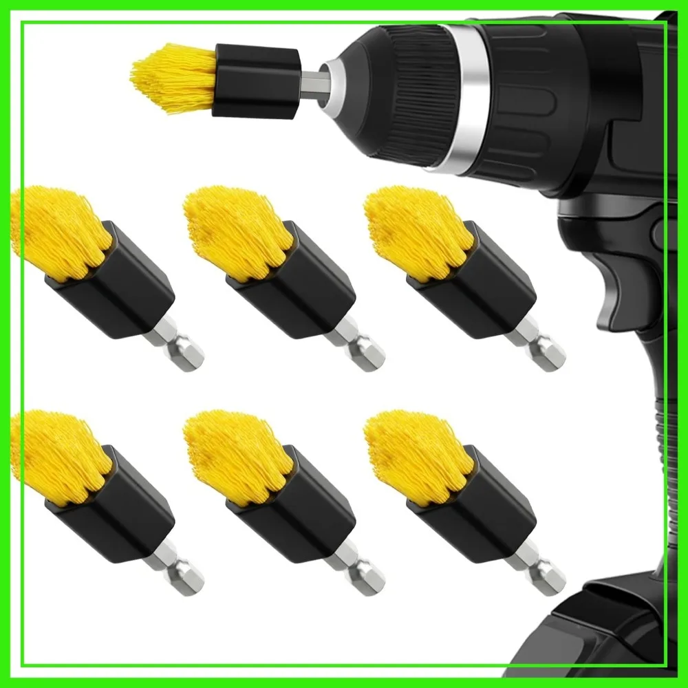 6pc Drill Brush Set: Multi-Purpose, Grout Head, Crevice Cleaner, 3/4"W Attachment for Home, Kitchen, Bathroom, Tile, Tub
6pc Drill Brush Set: Multi-Purpose, Grout Head, Crevice Cleaner, 3/4"W Attachment for Home, Kitchen, Bathroom, Tile, Tub