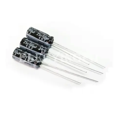 25YXJ100M 25V100UF YXJ 5X11 Original Rubycon Aluminum Electrolytic Capacitor 100uF 25V Long Life Low Impedance