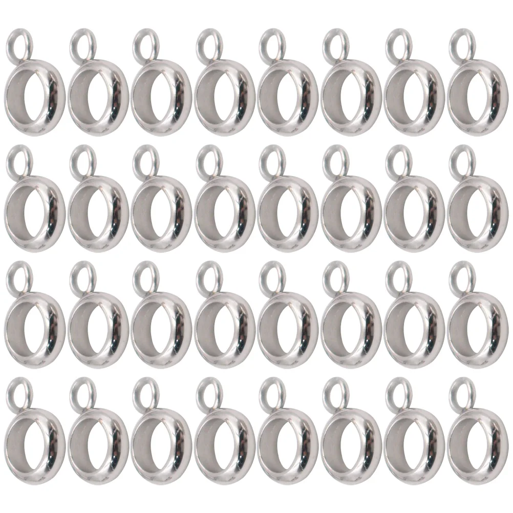 100pcs Stainless Bail Beads Spacer Loop for DIY Necklace Bracelet Jewelry Metal Spacer Beads Making Accessories
100pcs Stainless Bail Beads Spacer Loop for DIY Necklace Bracelet Jewelry Metal Spacer Beads Making Accessories