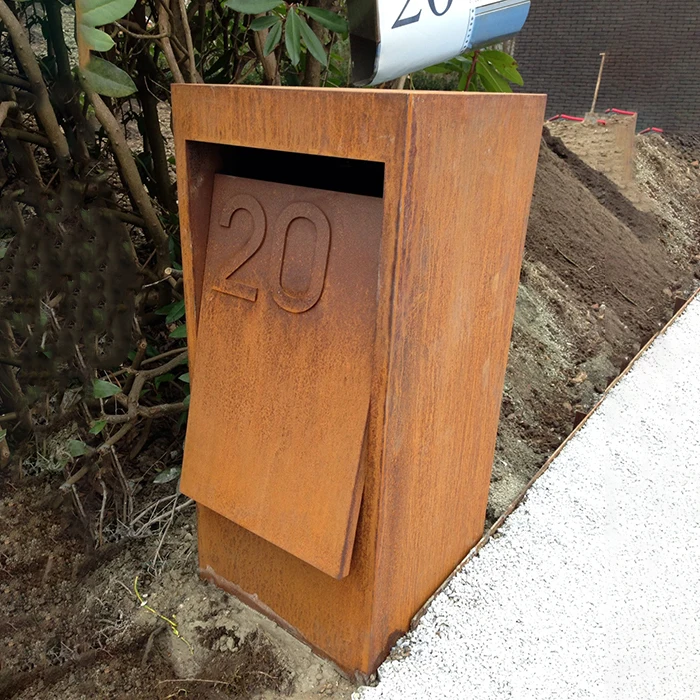 Outdoor Rusty Metal Mailboxes Garden Letter Box Waterproof Corten Steel Parcel Letterbox
Outdoor Rusty Metal Mailboxes Garden Letter Box Waterproof Corten Steel Parcel Letterbox