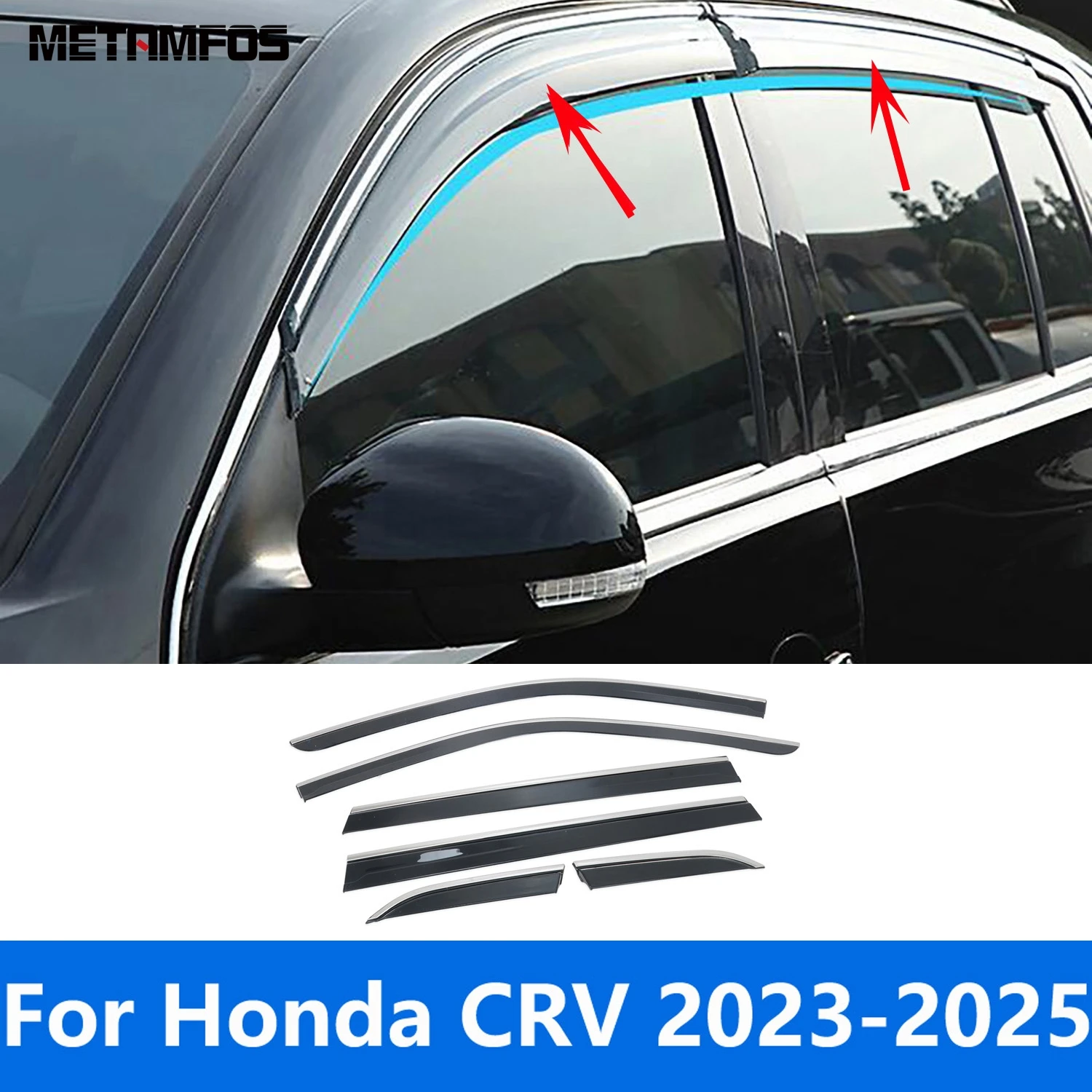 For Honda CR-V CRV 2023 2024 2025 Window Visor Wind Deflector Vent Sun Shade Rain Guard Shield Awning Shelter Car Accessories 
For Honda CR-V CRV 2023 2024 2025 Window Visor Wind Deflector Vent Sun Shade Rain Guard Shield Awning Shelter Car Accessories