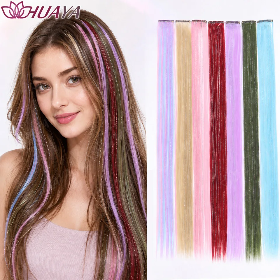 Synthetic Glitter Hair Tinsel Clip In Extensions for Women Girls Colorful Party Festival Cosplay Hair Accessories
Synthetic Glitter Hair Tinsel Clip In Extensions for Women Girls Colorful Party Festival Cosplay Hair Accessories