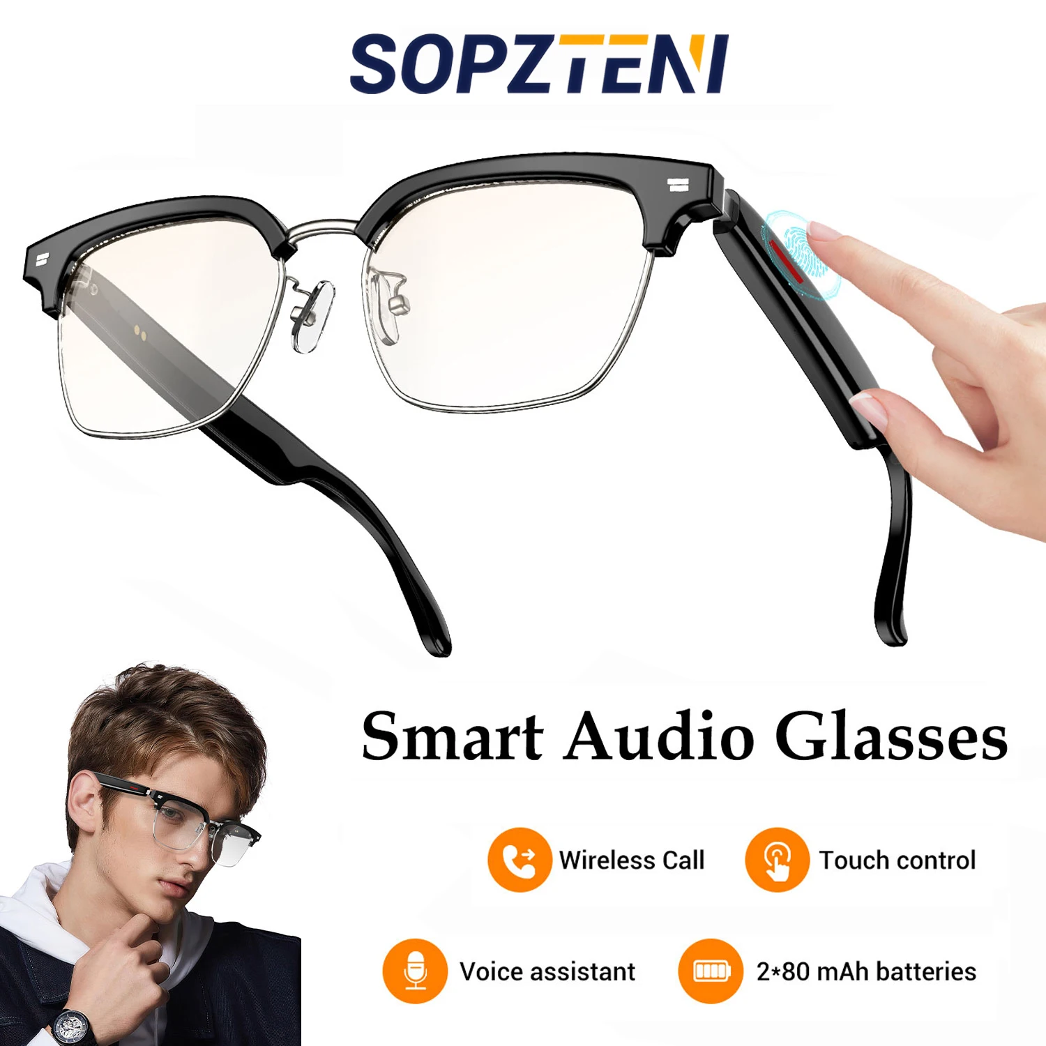 E1306 Bluetooth умные очки с сенсорным управлением, голосовой помощник, очки с защитой от синего света с микрофоном и динамиком для мужчин и женщин, подарки
E1306 Bluetooth умные очки с сенсорным управлением, голосовой помощник, очки с защитой от синего света с микрофоном и динамиком для мужчин и женщин, подарки