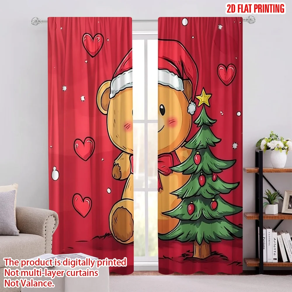 2pcs 2D flat printing Merry Christmas Popular Window Drapes Cartoon Christmas Pine Bear Polyester Fabric Without Electricity
2pcs 2D flat printing Merry Christmas Popular Window Drapes Cartoon Christmas Pine Bear Polyester Fabric Without Electricity