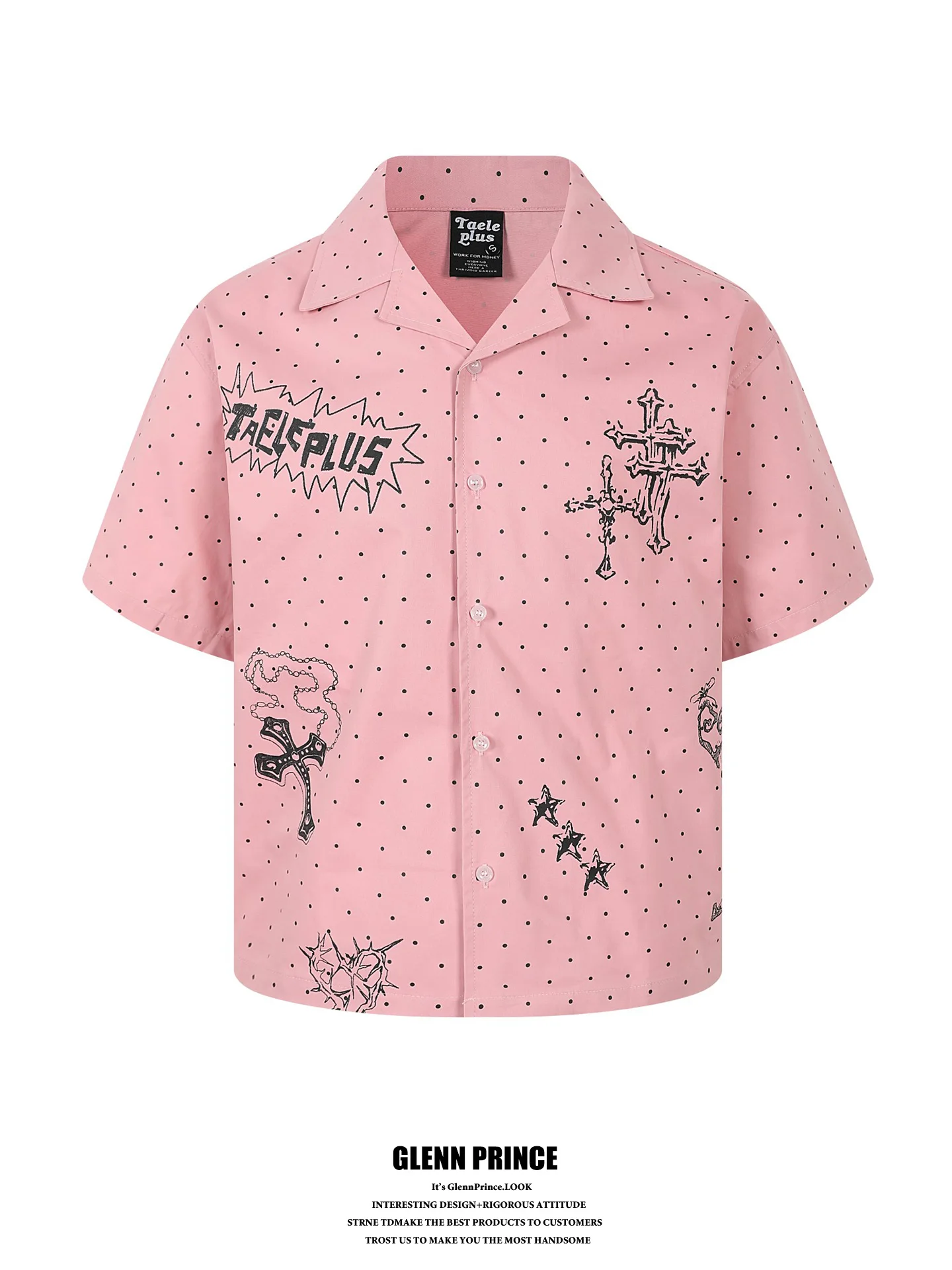 GPstudio Vintage Short Sleeve Cuba Collar Polka Dot Print Shirt Men's Short Length Holiday Top Breathable Cotton Youth Fashion
GPstudio Vintage Short Sleeve Cuba Collar Polka Dot Print Shirt Men's Short Length Holiday Top Breathable Cotton Youth Fashion