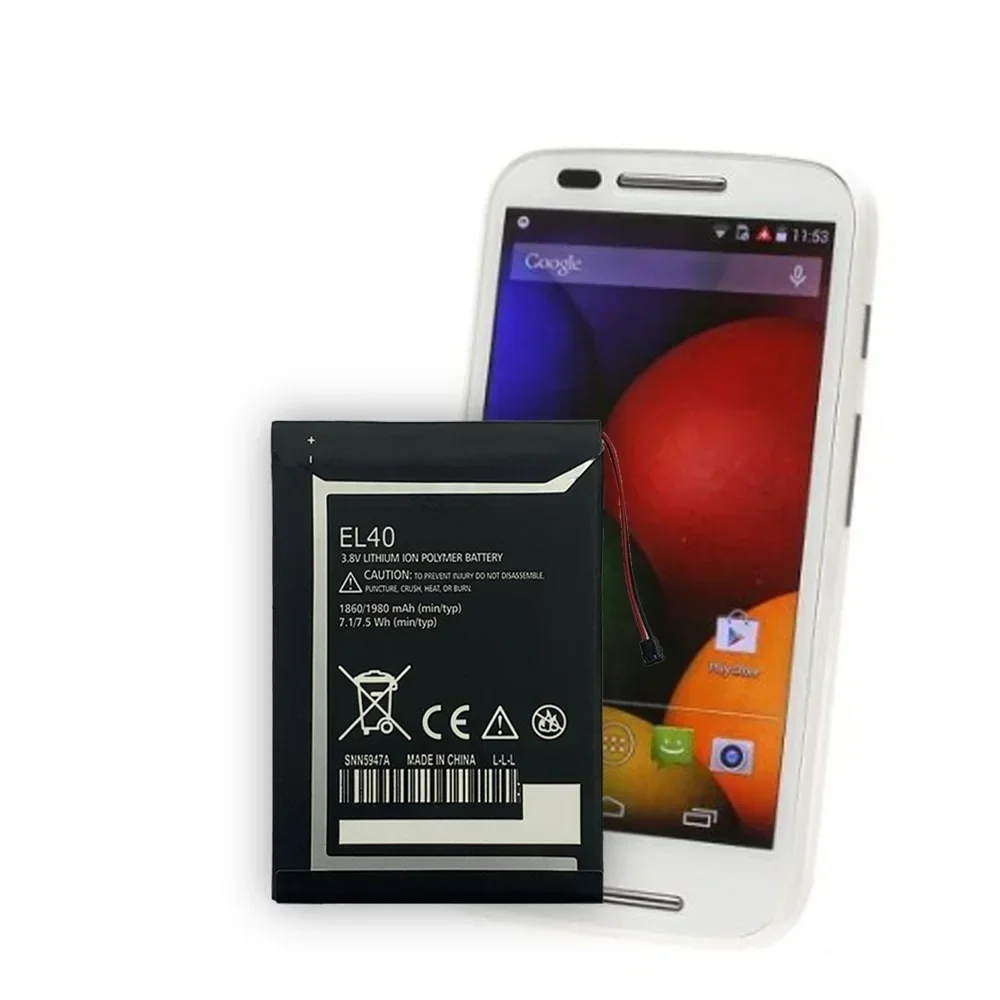 EL40 2310 мАч Сменный аккумулятор для Motorola Moto E XT1019 XT830C Xt1021 + подарочные инструменты
EL40 2310 мАч Сменный аккумулятор для Motorola Moto E XT1019 XT830C Xt1021 + подарочные инструменты