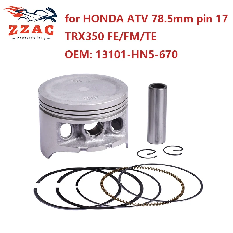 Motor Engine Parts 78.5mm Piston Pin 17 mm Ring Set for Honda ATV TRX350 TRX 350 2000-2006 4wheeler Accessories 13101-HN5-670
Motor Engine Parts 78.5mm Piston Pin 17 mm Ring Set for Honda ATV TRX350 TRX 350 2000-2006 4wheeler Accessories 13101-HN5-670